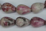 CTO219 15.5 inches 13*18mm teardrop pink tourmaline gemstone beads