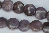 CTO222 15.5 inches 10mm flat round tourmaline gemstone beads