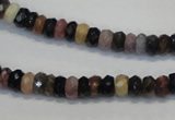 CTO34 15.5 inches 4*6mm faceted rondelle natural tourmaline beads