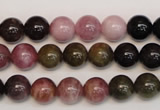 CTO366 15.5 inches 9mm round natural tourmaline gemstone beads