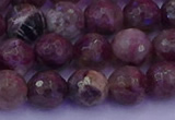 CTO612 15.5 inches 7mm faceted round tourmaline gemstone beads