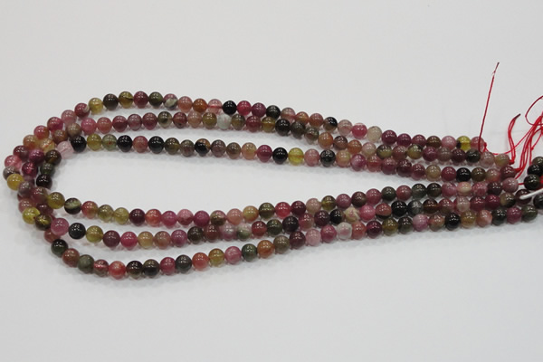 CTO62 15.5 inches 6mm round natural tourmaline gemstone beads