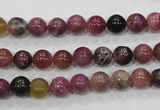 CTO63 15.5 inches 7mm round natural tourmaline gemstone beads