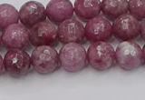 CTO657 15.5 inches 6mm faceted round Chinese tourmaline beads