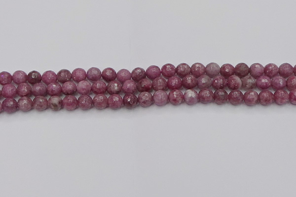 CTO657 15.5 inches 6mm faceted round Chinese tourmaline beads