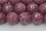 CTO660 15.5 inches 12mm faceted round Chinese tourmaline beads