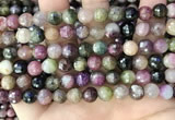 CTO677 15.5 inches 8mm faceted round natural tourmaline beads