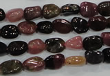 CTO71 15.5 inches 6*8mm nuggets natural tourmaline gemstone beads