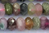 CTO741 15 inches 4*7mm faceted rondelle tourmaline beads