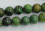 CTP05 15.5 inches 12mm round yellow green pine gemstone beads wholesale