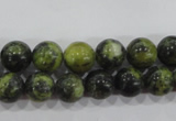 CTP103 15.5 inches 10mm round yellow pine turquoise beads wholesale