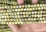 CTP221 15.5 inches 6mm round yellow turquoise beads wholesale