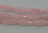 CTR01 15.5 inches 6*16mm faceted teardrop rose quartz beads