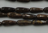 CTR05 15.5 inches 6*16mm faceted teardrop bronzite gemstone beads