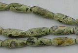 CTR09 15.5 inches 6*16mm faceted teardrop rhyolite gemstone beads