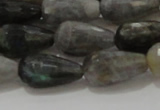 CTR120 15.5 inches 10*20mm faceted teardrop labradorite beads