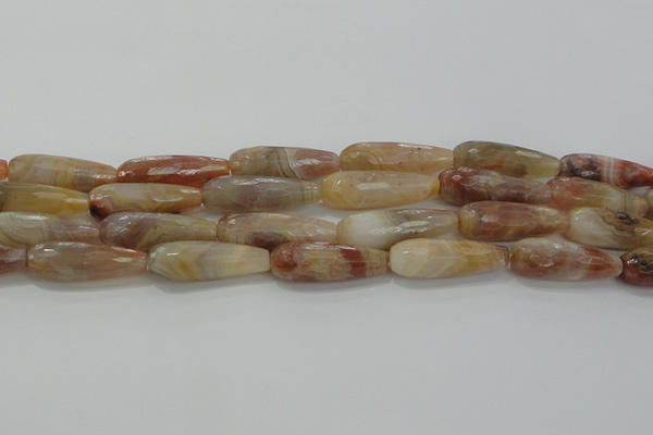 CTR141 15.5 inches 10*30mm faceted teardrop yellow agate beads