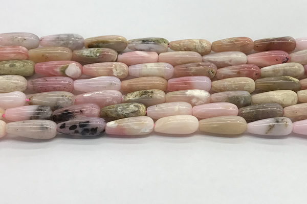 CTR150 15.5 inches 6*16mm teardrop natural pink opal beads