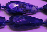 CTR208 16*35mm - 18*43mm faceted teardrop lapis lazuli beads