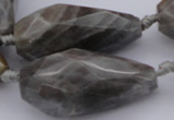 CTR214 15.5 inches 15*25mm - 16*40mm faceted teardrop labradorite beads