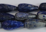 CTR303 15.5 inches 12*25mm faceted teardrop lapis lazuli beads