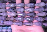 CTR309 15.5 inches 10*25mm faceted teardrop labradorite beads