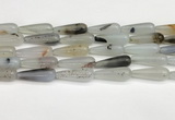 CTR411 15.5 inches 10*30mm teardrop agate beads wholesale