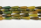 CTR416 15.5 inches 10*30mm teardrop agate beads wholesale