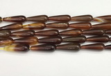 CTR417 15.5 inches 10*30mm teardrop agate beads wholesale