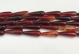 CTR421 15.5 inches 10*30mm teardrop agate beads wholesale