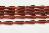 CTR422 15.5 inches 10*30mm teardrop agate beads wholesale