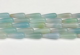 CTR424 15.5 inches 10*30mm teardrop agate beads wholesale