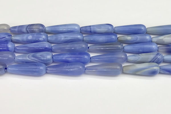 CTR425 15.5 inches 10*30mm teardrop agate beads wholesale