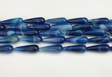 CTR427 15.5 inches 10*30mm teardrop agate beads wholesale