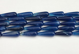 CTR428 15.5 inches 10*30mm teardrop agate beads wholesale