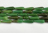 CTR432 15.5 inches 10*30mm teardrop agate beads wholesale