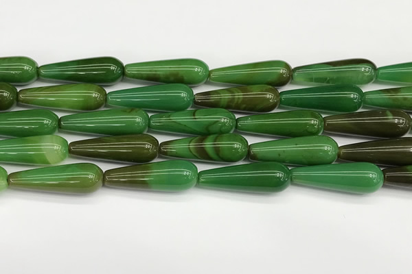 CTR432 15.5 inches 10*30mm teardrop agate beads wholesale