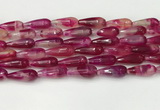 CTR440 15.5 inches 8*20mm faceted teardrop agate beads wholesale