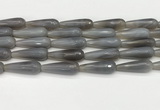 CTR450 15.5 inches 10*30mm faceted teardrop agate beads wholesale