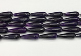 CTR454 15.5 inches 10*30mm faceted teardrop agate beads wholesale