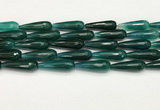 CTR462 15.5 inches 10*30mm faceted teardrop agate beads wholesale