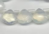 CTR602 Top drilled 10*10mm faceted briolette opalite beads wholesale