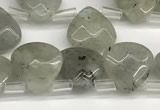 CTR612 Top drilled 10*10mm faceted briolette labradorite beads