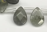 CTR671 Top drilled 10*14mm faceted briolette labradorite beads