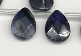 CTR672 Top drilled 10*14mm faceted briolette sodalite beads