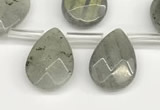 CTR701 Top drilled 12*16mm faceted briolette labradorite beads