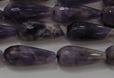 CTR94 15.5 inches 8*20mm faceted teardrop dogtooth amethyst beads