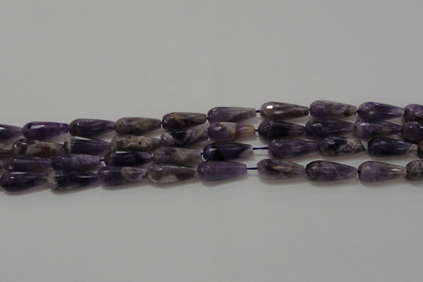 CTR94 15.5 inches 8*20mm faceted teardrop dogtooth amethyst beads