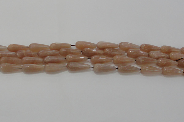 CTR95 15.5 inches 8*20mm faceted teardrop moonstone gemstone beads