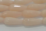 CTR96 15.5 inches 8*20mm faceted teardrop pink aventurine beads